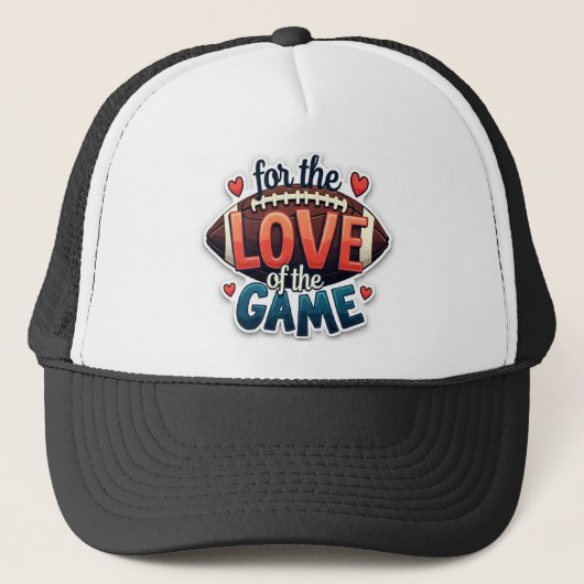 For the Love of the Game Football Hat Trucker Pet (Voorkant)