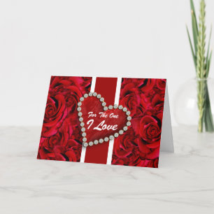 "For the one I love" romantische mannen vrouwen sp Feestdagen Kaart