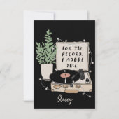 For the Record, I Adore You Valentine Card (Voorkant)