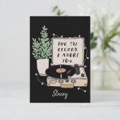 For the Record, I Adore You Valentine Card (Staand voorkant)