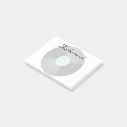 For The Record Post It Notes Cadeau (Schuin)