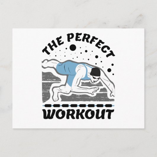 For The Swimmer - The Perfect Workout Swim Briefkaart (Voorkant)