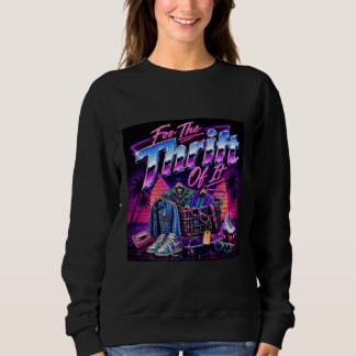 For the Thrift of It Retro Thrift Shopping Graphic Trui