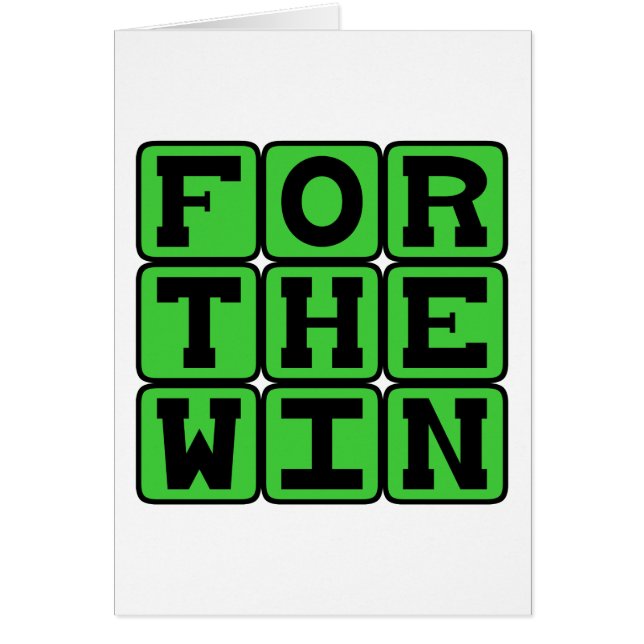 For The Win, FTW Internet Meme (Voorkant)