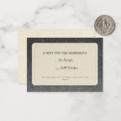 For the Wordsmith Graduation Gift Insert Notitiekaartje (Voorkant / Achterkant in situ)