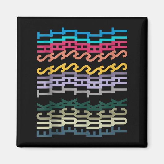 For This Hidden Message Colorful Tank Top  Magneet (Voorkant)