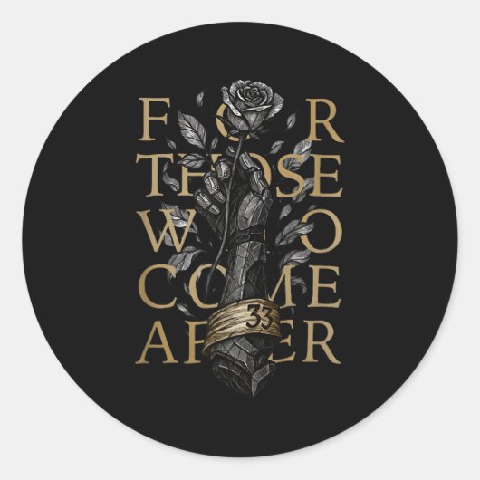 For Those Who Come After Ronde Sticker (Voorkant)