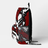 For Trend Lovers – Deep Red Abstract Backpack Bedrukte Rugzak (Rechts)
