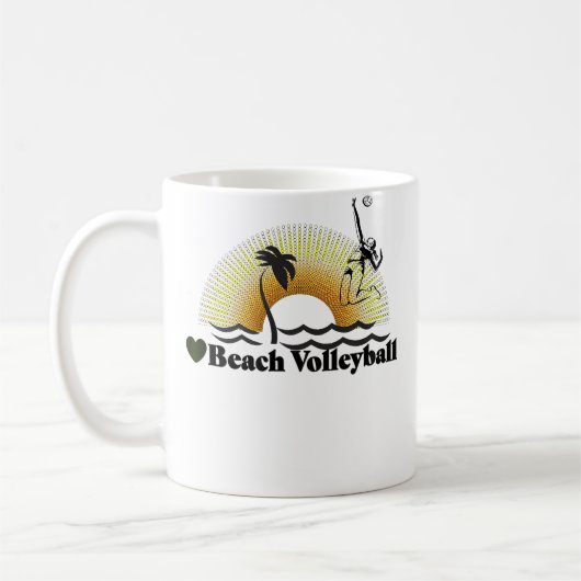 For Volleyball Fans Beach Volleyball Trendy Koffiemok (Links)
