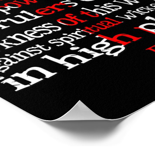 For We Wrestle Not Against Flesh And Blood Ephesia Poster (Hoek)