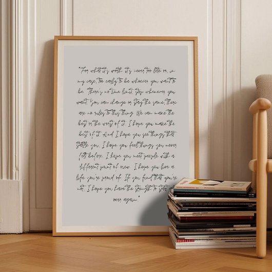 For What It's Worth Print Affirmation Print Fitzge