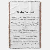 For when I am weak bible verse blanket Deken (Voorkant Verticaal)