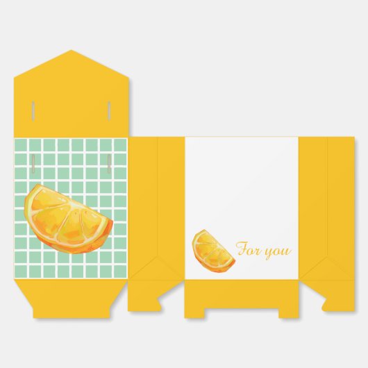 For you, orange bedankdoosjes (Ongevouwen)