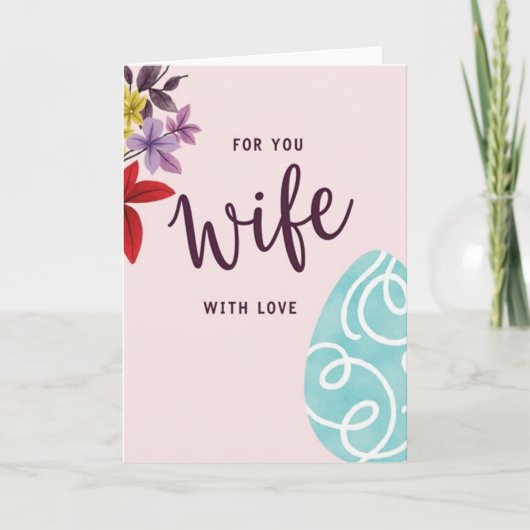 For You Wife With Love Card Kaart (Voorkant)