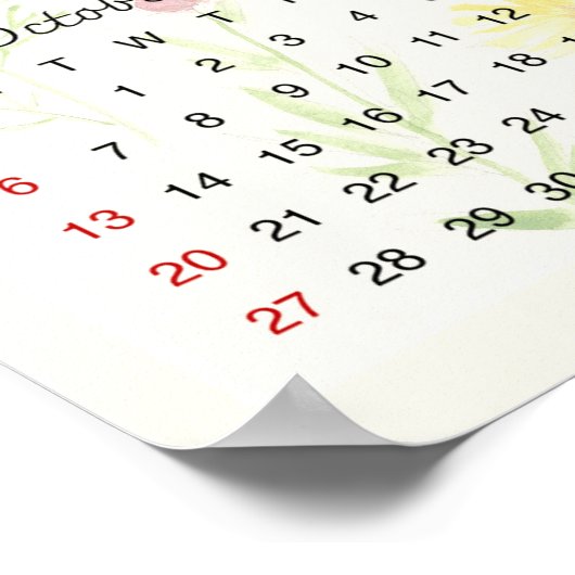 Foral 2024 Kalender waterverf Poster (Hoek)