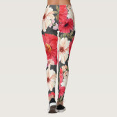 Foral and Glamour Seamless Pattern Natural Leggings (Achterkant)