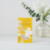 Foral Dogwood Spring Monogram Visitekaartje (Staand voorkant)