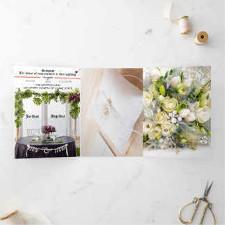 Foral & Elegante bruiloft uitnodiging