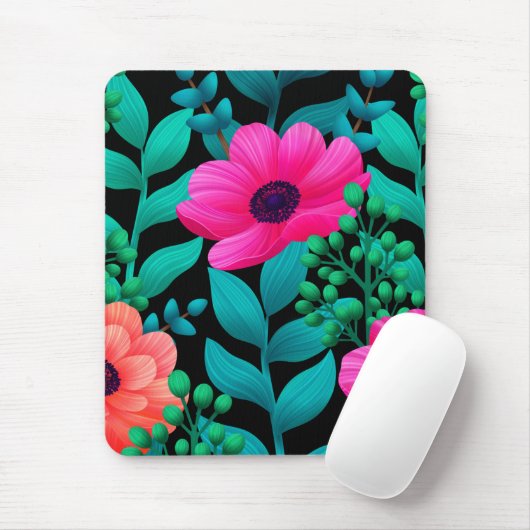 Foral en glamour Seamless Pattern Natural Spring Muismat (Met muis)