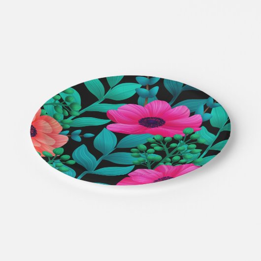 Foral en glamour Seamless Pattern Natural Spring Papieren Bordje (Gekanteld)