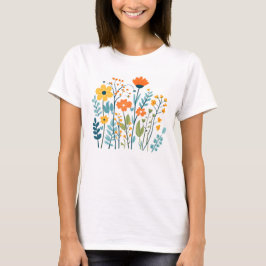 Foral Gedrukt T-shirt voor Meisje voor Vrouwen