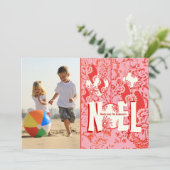  Foral Noel Ornament - Fotokaart Feestdagenkaart (Staand voorkant)