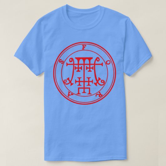 Foras Ars Goetia Sigil Red T-shirt (Design voorkant)