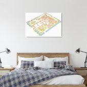 Forbbiden City Beijing Canvas Afdruk (Insitu (Slaapkamer))