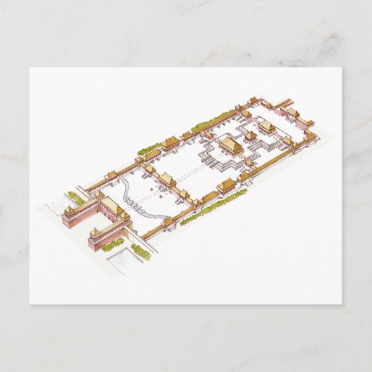 Forbbiden City Peking. Detail Briefkaart (Voorkant)