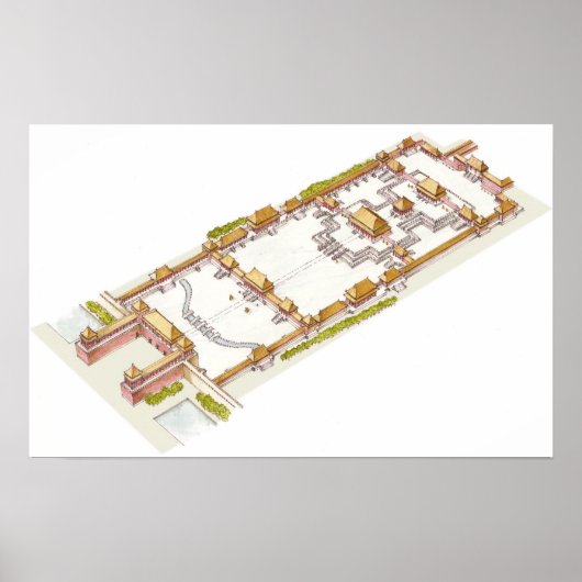 Forbbiden City Peking. Detail Poster (Voorkant)