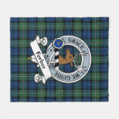 Forbes Ancient Clan Badge Tartan Pset Fleece Deken (Voorkant (Horizontaal))