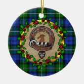 Forbes Clan Badge & Tartan Persoonlijke mas Keramisch Ornament (Voorkant)