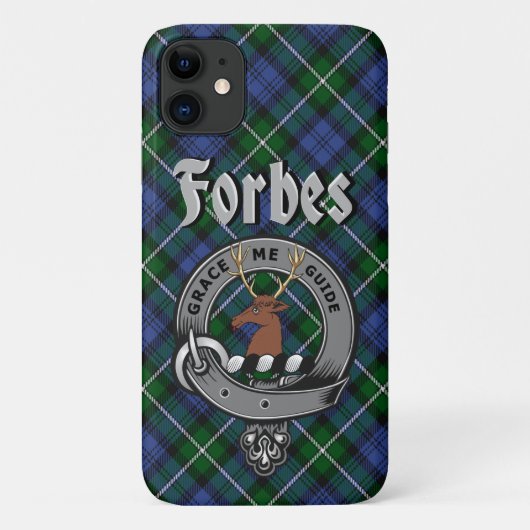 Forbes Clan Badge & Tartan Telefoonhoesje Case-Mate iPhone Case (Achterkant)