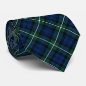 Forbes Clan Tartan Blue en Green Scottish Pset Stropdas (Opgerold)