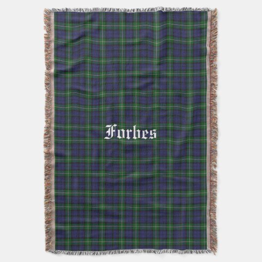 Forbes Clan Tartan Pset Custom Throw Blanket Deken (Voorkant Verticaal)