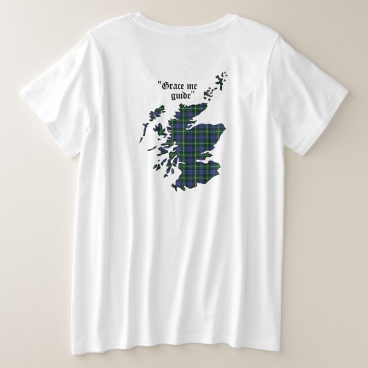 Forbes Clan Women's Plus Size Raglan T-Shirt (Design achterkant)