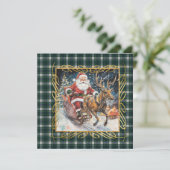Forbes Dress Scottish Tartan Christmas  Feestdagenkaart (Staand voorkant)