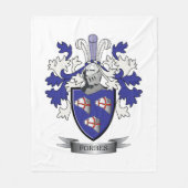 Forbes Family Crest Coat of Arms Fleece Deken (Voorkant)