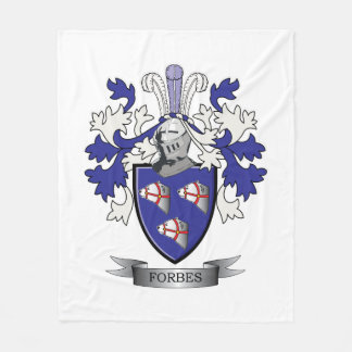 Forbes Family Crest Coat of Arms Fleece Deken