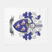 Forbes Family Crest Coat of Arms Fleece Deken (Voorkant (Horizontaal))