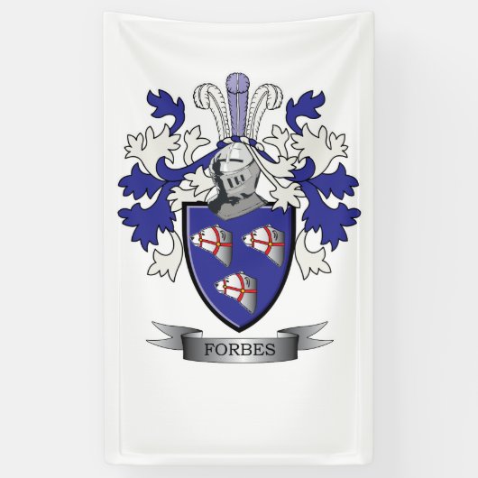 Forbes Family Crest Coat of Arms Spandoek (Verticaal)