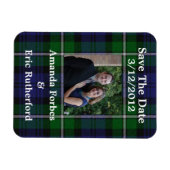 Forbes Plaid Foto Save the Date Magnet Magneet (Horizontaal)