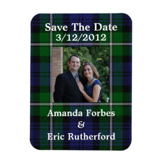 Forbes Plaid Foto Save the Date Magnet Magneet