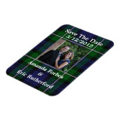 Forbes Plaid Foto Save the Date Magnet Magneet (Linkerzijde)