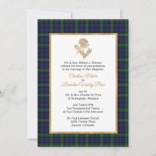 Forbes Pset Thistle Wedding Invitation Kaart