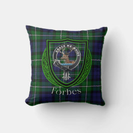 Forbes Schotse Clan Tartan & Crest Kussen
