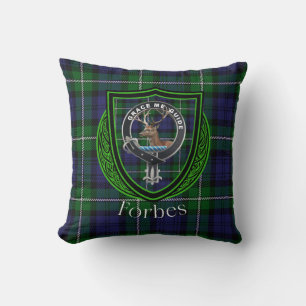 Forbes Schotse Clan Tartan & Crest Kussen