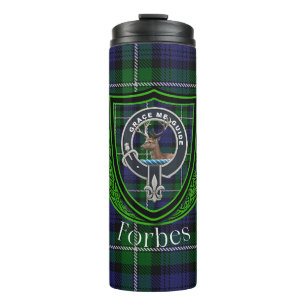 Forbes Schotse Clan Tartan & Wapen Thermosbeker