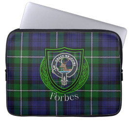 Forbes Scottish Clan Tartan and Crest  Laptop Sleeve