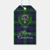Forbes Scottish Clan Tartan & Crest Cadeaulabel (Voorkant)